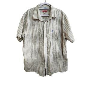 Men's Mossimo Short Sleeved Casual Button Down Shirt 2XL